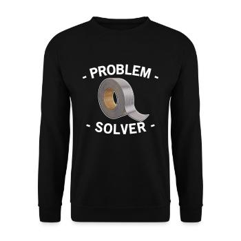 Duct Tape - problem solver, funny, gift - Unisex Sweatshirt - black - Front - Alina (178cm) & Michal (187cm)