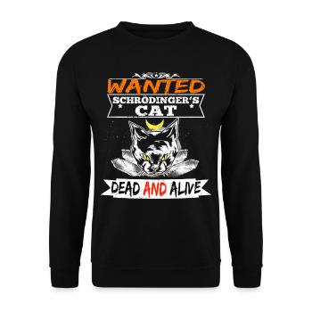 Schrödinger's Cat Dead Alive Science T-Shirt - Unisex Sweatshirt - black - Front - Alina (178cm) & Michal (187cm)