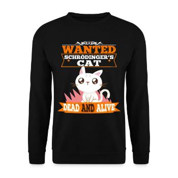 Schrödinger's Cat Cute Cats Quantum Physics - Unisex Sweatshirt - black - Front - Alina (178cm) & Michal (187cm)