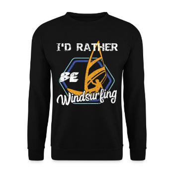 Windsurfing Windsurfing Windsurfer Windsurfing - Unisex Sweatshirt - black - Front - Alina (178cm) & Michal (187cm)