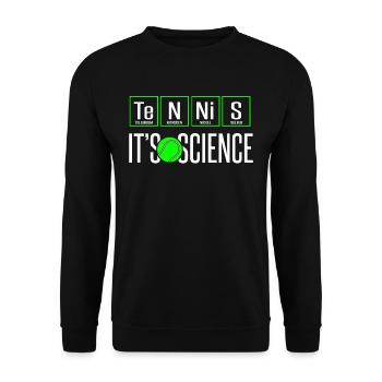 Tennis Science Joke Funny Tennis Tshirt - Sweat-shirt Unisexe - noir - Devant - Alina (178cm) & Michal (187cm)