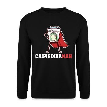 Cocktail Superhero Caipirinha Lime Bar - Unisex Sweatshirt - black - Front - Alina (178cm) & Michal (187cm)