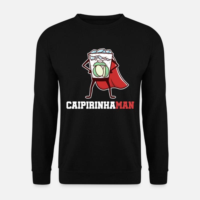 Cocktail Superheld Caipirinha Limette Bar - Unisex Pullover - Schwarz