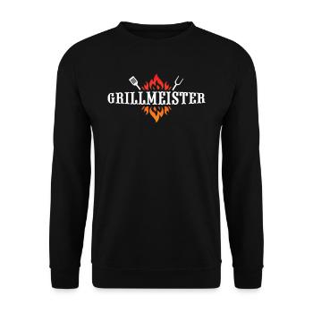Grillmeister Grillen BBQ Grillen Grill Gril - Unisex Pullover - Schwarz - Vorne - Alina (178cm) & Michal (187cm)