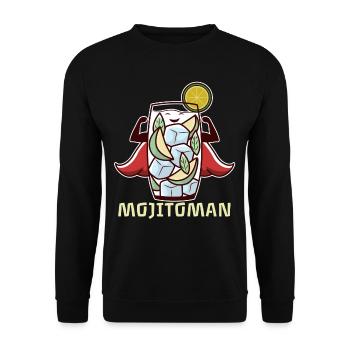 Cocktail Superhero Mojito Lime Group Bar - Sweat-shirt Unisexe - noir - Devant - Alina (178cm) & Michal (187cm)