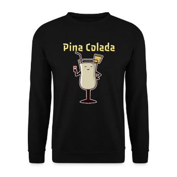 Pina Colada Tasty Drink Cocktail Recipe - Unisex Sweatshirt - black - Front - Alina (178cm) & Michal (187cm)