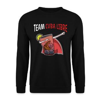 Cocktail Team Cuba Libre Longdrink Gruppe - Unisex Pullover - Schwarz - Vorne - Alina (178cm) & Michal (187cm)