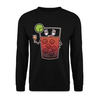 Cocktail Lime Drink Boire le week-end - Sweat-shirt Unisexe - noir - Devant - Alina (178cm) & Michal (187cm)