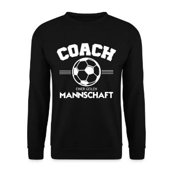 Coach einer geilen Mannschaft Coach Trainer - Unisex Pullover - Schwarz - Vorne - Alina (178cm) & Michal (187cm)