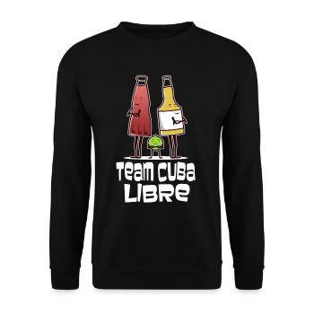 Cocktail Team Cuba Libre - Unisex Pullover - Schwarz - Vorne - Alina (178cm) & Michal (187cm)