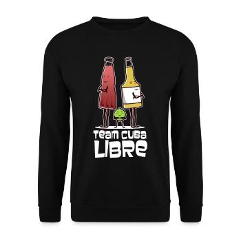 Cocktail Team Cuba Libre - Unisex Pullover - Schwarz - Vorne - Alina (178cm) & Michal (187cm)