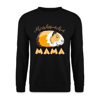 Meerschweinchen Mama Meerschweinchen Mama Fu - Unisex Pullover - Schwarz - Vorne - Alina (178cm) & Michal (187cm)