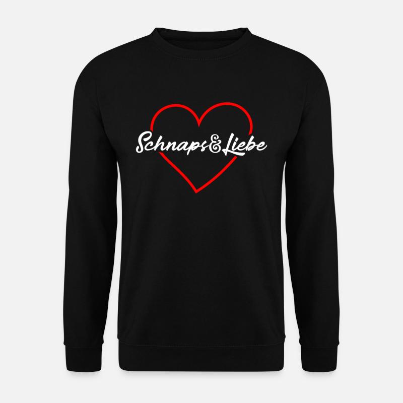 Schnaps Liebe Herz - Unisex Pullover - Schwarz
