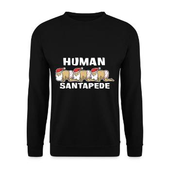 Santa Claus Human Santapede - Unisex Sweatshirt - black - Front - Alina (178cm) & Michal (187cm)