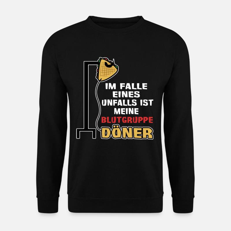Meine Blutgruppe ist Döner - Unisex Pullover - Schwarz