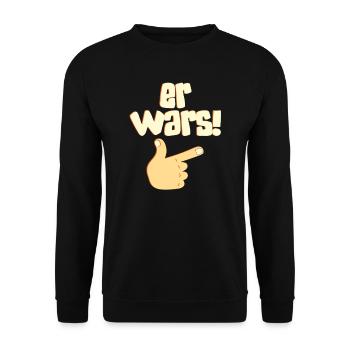 Er Wars - Unisex Pullover - Schwarz - Vorne - Alina (178cm) & Michal (187cm)
