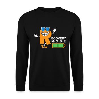 Funny Rehab Recovery Mode On Workout - Unisex Pullover - Schwarz - Vorne - Alina (178cm) & Michal (187cm)