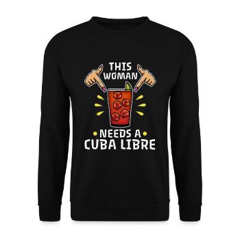Cuba Libre - Sweat-shirt Unisexe - noir - Devant - Alina (178cm) & Michal (187cm)