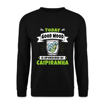 Caipirinha - Today Good mood - Unisex Pullover - Schwarz - Vorne - Alina (178cm) & Michal (187cm)
