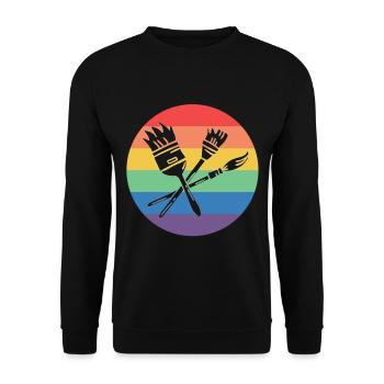 Maler - Unisex Pullover - Schwarz - Vorne - Alina (178cm) & Michal (187cm)