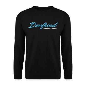 Dorfkind und Stolz drauf - Unisex Pullover - Schwarz - Vorne - Alina (178cm) & Michal (187cm)