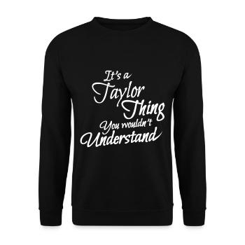 It is a taylor thing - Unisex Pullover - Schwarz - Vorne - Alina (178cm) & Michal (187cm)
