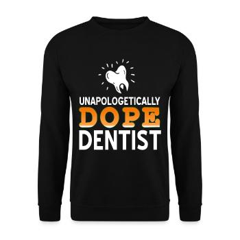 Dentist - Dentist - Unisex Sweatshirt - black - Front - Alina (178cm) & Michal (187cm)