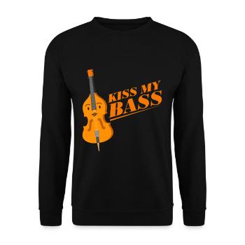 Contrebasse - Kiss my bass - Sweat-shirt Unisexe - noir - Devant - Alina (178cm) & Michal (187cm)