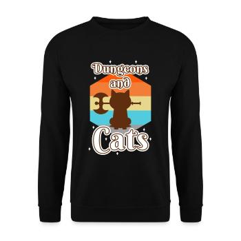 Donjons et chats - Sweat-shirt Unisexe - noir - Devant - Alina (178cm) & Michal (187cm)