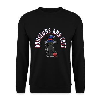 Donjons et chats - Sweat-shirt Unisexe - noir - Devant - Alina (178cm) & Michal (187cm)