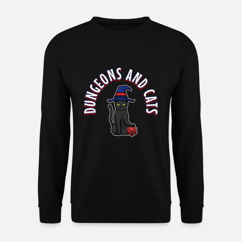 Dungeons and Cats - Unisex Pullover - Schwarz