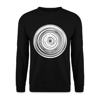 Geometric Circles Figure Shape - Unisex Sweatshirt - black - Front - Alina (178cm) & Michal (187cm)
