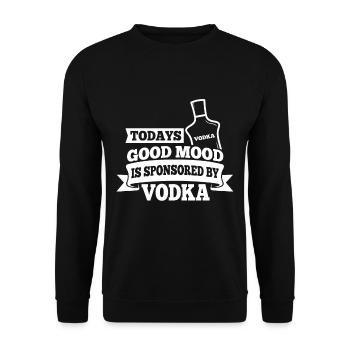 Todays good mood is sponsored by Vodka - Unisex Pullover - Schwarz - Vorne - Alina (178cm) & Michal (187cm)