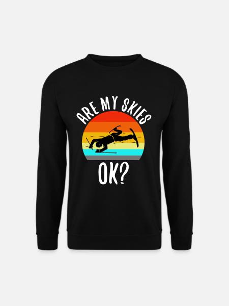 are my skis okay - Unisex Pullover - Schwarz