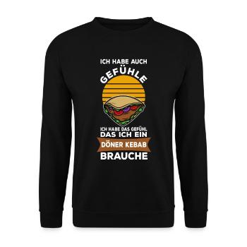 Döner Kebab - Unisex Pullover - Schwarz - Vorne - Alina (178cm) & Michal (187cm)