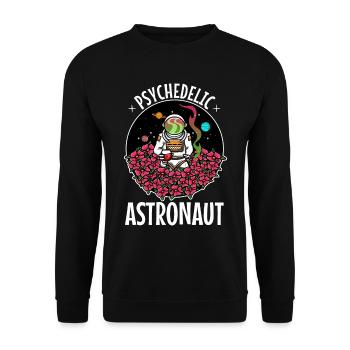 Psychedelic Astronaut - Unisex Sweatshirt - black - Front - Alina (178cm) & Michal (187cm)