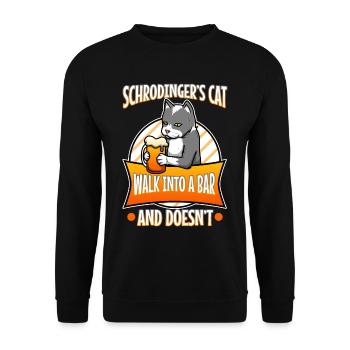 Schrodinger's cat - Unisex Pullover - Schwarz - Vorne - Alina (178cm) & Michal (187cm)