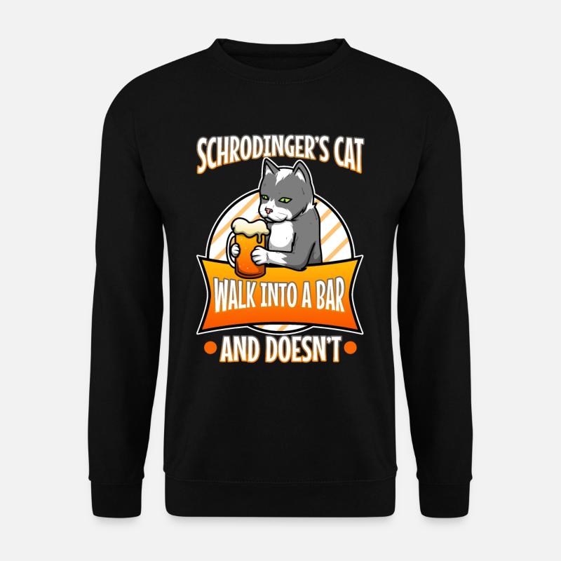 Le chat de Schrodinger - Sweat-shirt Unisexe - noir