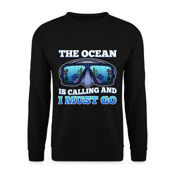 L’océan m’appelle et je dois y aller - Sweat-shirt Unisexe - noir - Devant - Alina (178cm) & Michal (187cm)