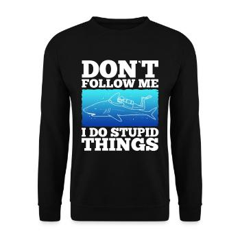 Ne me suivez pas, je fais des choses stupides, Skuba Diving - Sweat-shirt Unisexe - noir - Devant - Alina (178cm) & Michal (187cm)