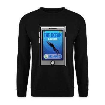 The ocean is calling and i must go - Unisex Pullover - Schwarz - Vorne - Alina (178cm) & Michal (187cm)