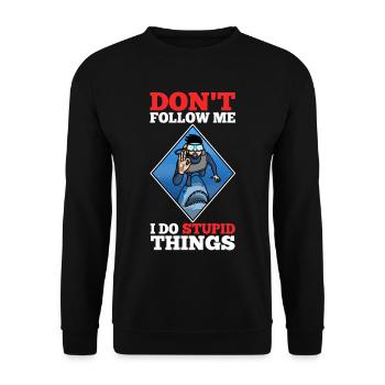 Ne me suivez pas, je fais des choses stupides, Skuba Diving - Sweat-shirt Unisexe - noir - Devant - Alina (178cm) & Michal (187cm)