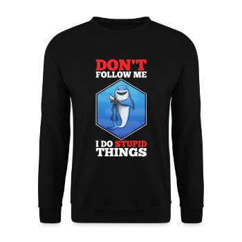 Ne me suivez pas, je fais des choses stupides, Skuba Diving - Sweat-shirt Unisexe - noir - Devant - Alina (178cm) & Michal (187cm)