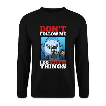 Ne me suivez pas, je fais des choses stupides, Skuba Diving - Sweat-shirt Unisexe - noir - Devant - Alina (178cm) & Michal (187cm)