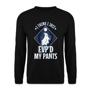 I Think I Just EVP'd My Pants - Unisex Sweatshirt - black - Front - Alina (178cm) & Michal (187cm)