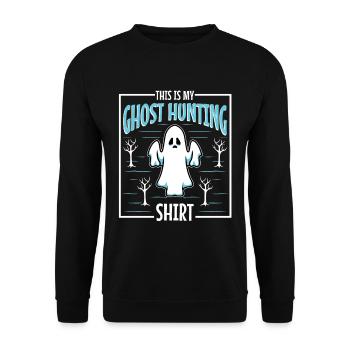 This is my ghost hunting shirt - Unisex Sweatshirt - black - Front - Alina (178cm) & Michal (187cm)