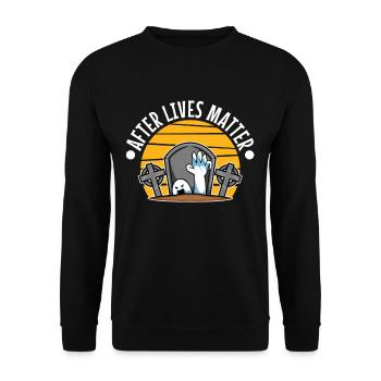 After Lives Matter - Unisex Sweatshirt - black - Front - Alina (178cm) & Michal (187cm)