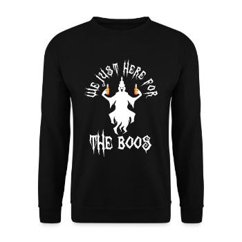 I'm Just Here For The Boos - Unisex Sweatshirt - black - Front - Alina (178cm) & Michal (187cm)