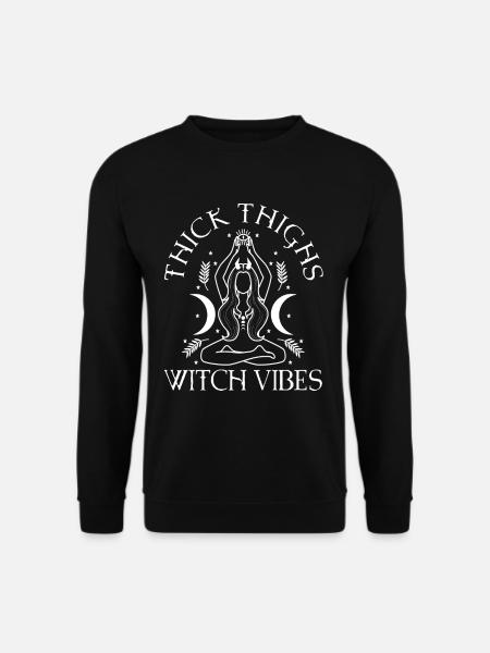 Thick Thighs Witch Vibes - Unisex Sweatshirt - black
