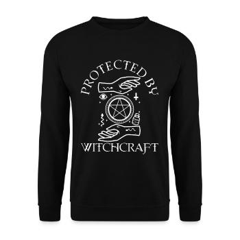Protected By Witchcraft - Unisex Sweatshirt - black - Front - Alina (178cm) & Michal (187cm)